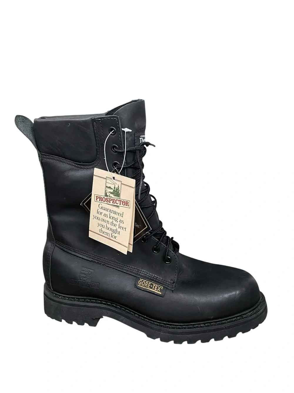 Vintage Prospector Men’s GORE-TEX Thinsulate Work & Combat Boots Black 9 EE